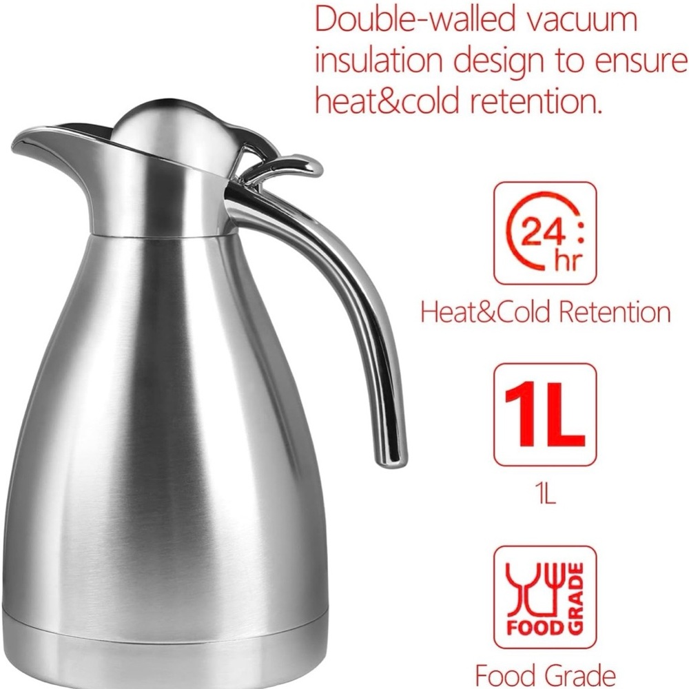 ☕️ 34oz. Stainless Steel Thermal Carafe ☕️ - Picture 4 of 10